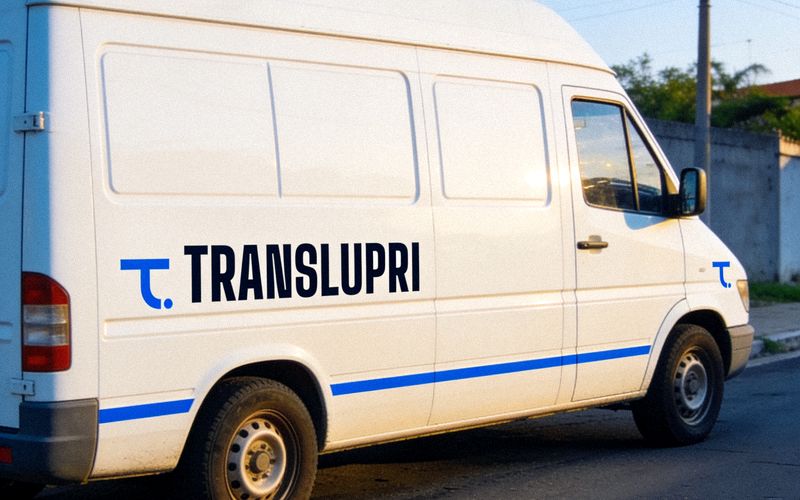 Van de carga com a marca Translupri